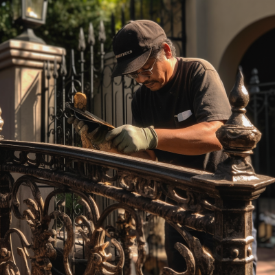 an iron gate repair in Valley 3 1 - Iron Men Gate & Door Design LA Gates & Doors