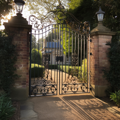 finished result of an iron gate13 2 - Iron Men Gate & Door Design LA Gates & Doors