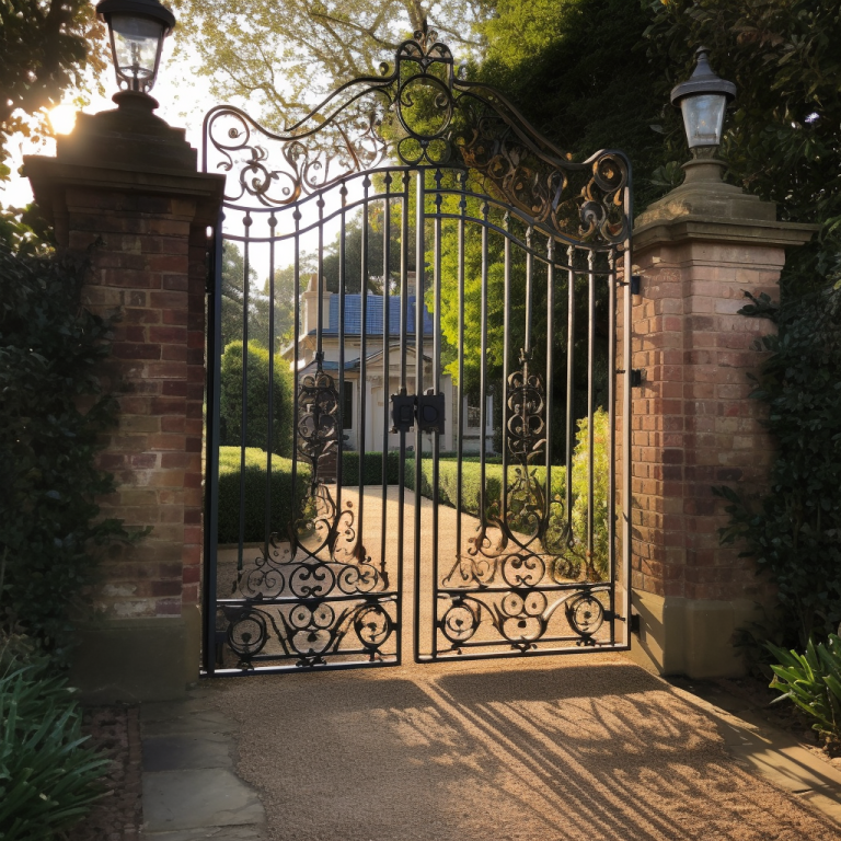 finished result of an iron gate13 5 - Iron Men Gate & Door Design LA Gates & Doors