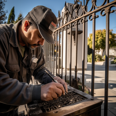 iron gate repair 9 1 - Iron Men Gate & Door Design LA Gates & Doors